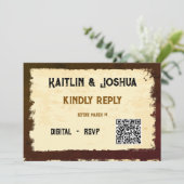 Rustieke Westerne bruiloft 🤠 Country Charm RSVP Kaart (Staand voorkant)