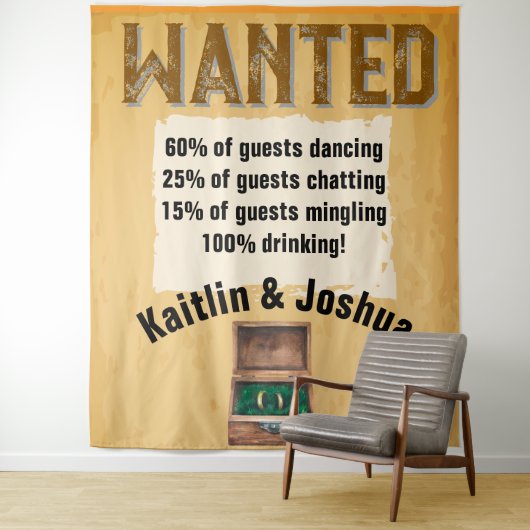 Rustieke Westerne bruiloft 🤠 Country Charm Wandkleed (In situ)