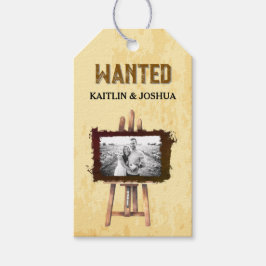 Rustieke Westerne bruiloft 💍Custom Photo Cadeaulabel