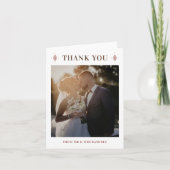 Rustieke Westerne bruiloft foto dank u kaart (Voorkant)