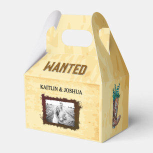 Rustieke Westerne bruiloft 🤠 Gezocht Foto Bedankdoosjes