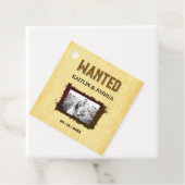 Rustieke Westerne bruiloft 🤠 GEZOCHT Foto Bedankjes Labels (In situ)