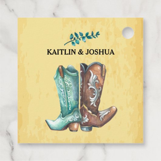 Rustieke Westerne bruiloft 🤠 GEZOCHT Foto Bedankjes Labels (Achterkant)