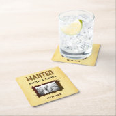 Rustieke Westerne bruiloft 🤠 GEZOCHT Foto Kartonnen Onderzetters (Insitu)