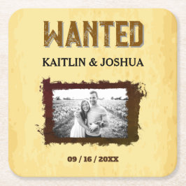 Rustieke Westerne bruiloft 🤠 GEZOCHT Foto Kartonnen Onderzetters