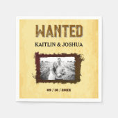 Rustieke Westerne bruiloft 🤠 GEZOCHT Foto Servet (Voorkant)