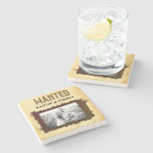 Rustieke Westerne bruiloft 🤠 GEZOCHT Foto Stenen Onderzetter (Zijkant)