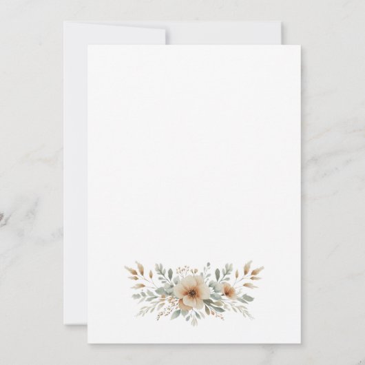 Rustieke Westerne bruiloft Kaart (Achterkant)