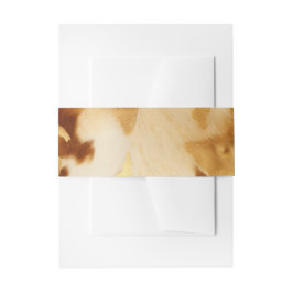 Rustieke Westerne bruiloft Koeienhuid Uitnodigingen Wikkel