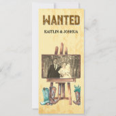 Rustieke Westerne bruiloft 🤠 Landelijk Receptie M Kaart (Achterkant)