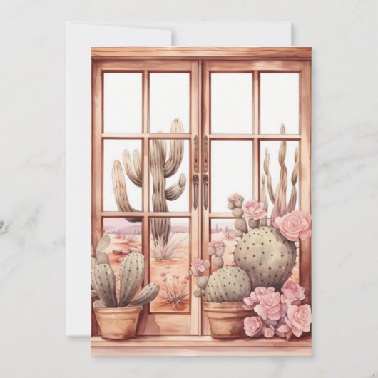 Rustieke Westerne bruiloft repetitie diner Kaart (Achterkant)