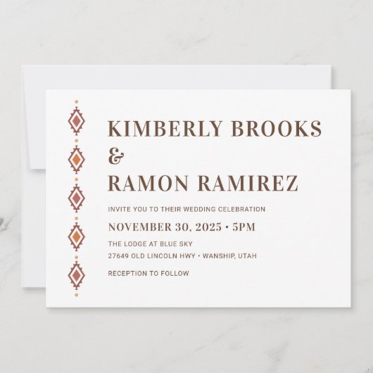 Rustieke Westerne bruiloft uitnodiging (Voorkant)