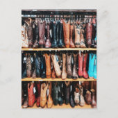 Rustieke Westerne Country Cowboy Boots Fotografie Briefkaart (Voorkant)