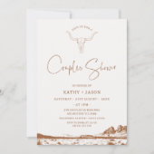 Rustieke Westerne Country Rodeo Koppels Douche Bru Kaart (Voorkant)