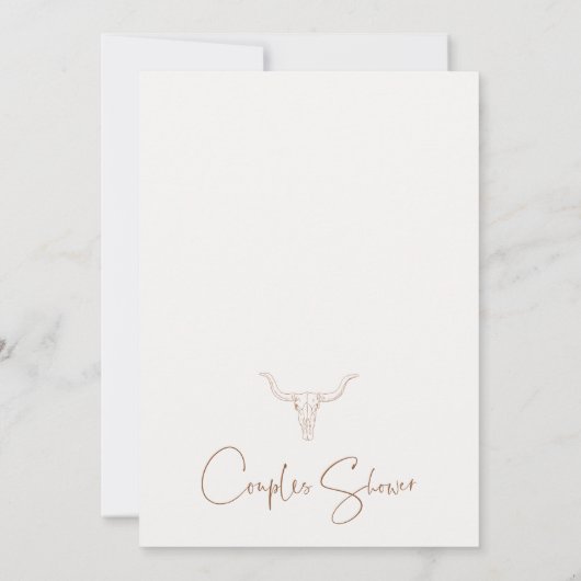 Rustieke Westerne Country Rodeo Koppels Douche Bru Kaart (Achterkant)