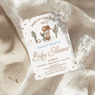 Rustieke Westerne Cowboy Boot Cowboy Baby shower Kaart