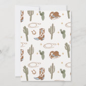 Rustieke Westerne Cowboy Boot Cowboy Baby shower Kaart (Achterkant)