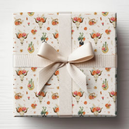 Rustieke Westerne cowboy Cadeaupapier