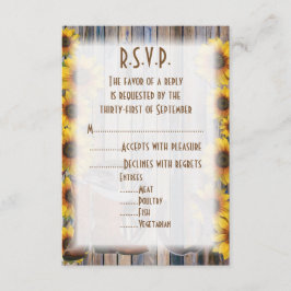 Rustieke westerne cowboy country bruiloft R.S.V.P RSVP Kaartje