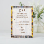 Rustieke westerne cowboy country bruiloft R.S.V.P RSVP Kaartje (Staand voorkant)