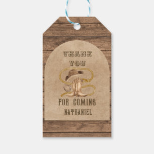 Rustieke westerne cowboy die je nodig hebt cadeaulabel