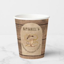 Rustieke westerne cowboy die je nodig hebt papieren bekers