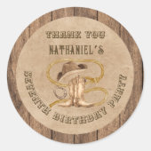 Rustieke westerne cowboy die je nodig hebt ronde sticker (Voorkant)