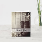 Rustieke Westerne Cowboy Laarzen Sympathie Dank u Bedankkaart (Voorkant)