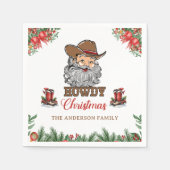 Rustieke Westerne Cowboy Merry Christmas Napkins Servet (Voorkant)