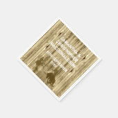 Rustieke westerne cowboy wild west thema bruiloft servet (Hoek)