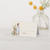 Rustieke Westerne Cowgirl bruiloft Plaatskaartje (Voorkant)