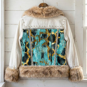 Rustieke Westerne Cowgirl Chic Animal Pattern Tissuepapier