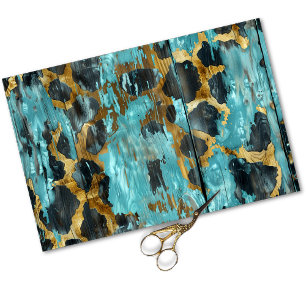 Rustieke Westerne Cowgirl Chic Animal Pattern Tissuepapier