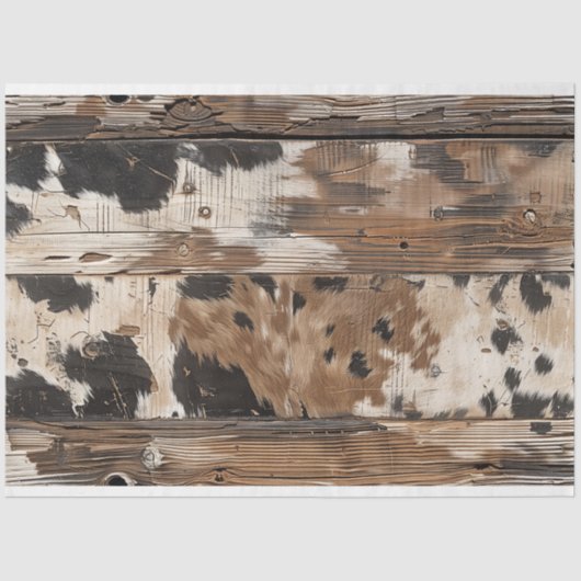 Rustieke Westerne Cowgirl Chic Decoupage Tissuepapier (Voorkant)