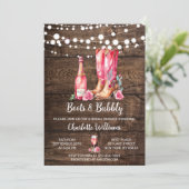 Rustieke Westerne Cowgirl Vrijgezellenfeest Party Kaart (Staand voorkant)