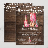 Rustieke Westerne Cowgirl Vrijgezellenfeest Party Kaart (Voorkant / Achterkant)