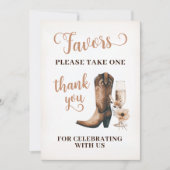 Rustieke Westerne Douche Favorieten Teken Kaart (Voorkant)