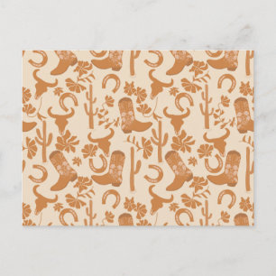 Rustieke Westerne Earth Tone Country Cowboy Boots Briefkaart