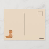 Rustieke Westerne Earth Tone Country Cowboy Boots Briefkaart (Achterkant)