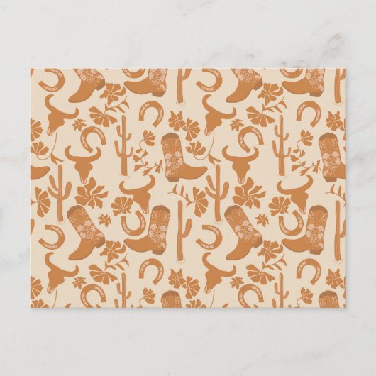 Rustieke Westerne Earth Tone Country Cowboy Boots Briefkaart (Voorkant)