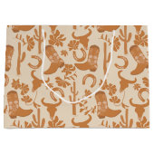 Rustieke Westerne Earth Tone Country Cowboy Boots Groot Cadeauzakje (Voorkant)