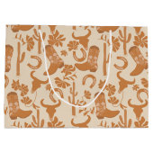 Rustieke Westerne Earth Tone Country Cowboy Boots Groot Cadeauzakje (Achterkant)