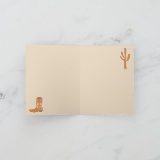 Rustieke Westerne Earth Tone Country Cowboy Boots Kaart (Binnen)