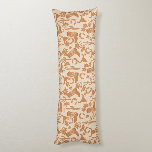 Rustieke Westerne Earth Tone Country Cowboy Boots Lichaamskussen (Achterkant (Verticaal))