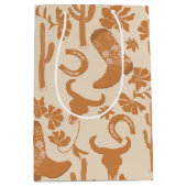 Rustieke Westerne Earth Tone Country Cowboy Boots Medium Cadeauzakje (Voorkant)