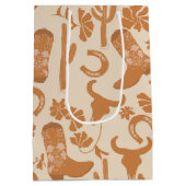 Rustieke Westerne Earth Tone Country Cowboy Boots Medium Cadeauzakje (Achterkant)