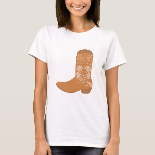 Rustieke Westerne Earth Tone Country Cowboy Boots T-shirt (Voorkant)