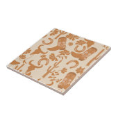 Rustieke Westerne Earth Tone Country Cowboy Boots Tegeltje (Zijkant)