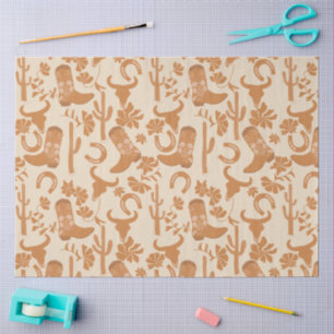 Rustieke Westerne Earth Tone Country Cowboy Boots Tissuepapier