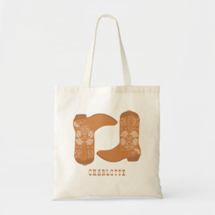Rustieke Westerne Earth Tone Country Cowboy Boots Tote Bag